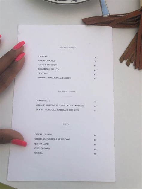 dior café menu|dior cafe miami reservations.